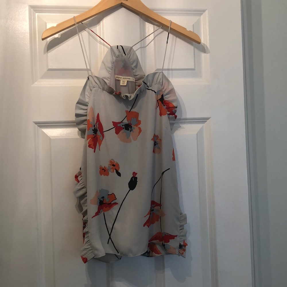 Paper Crown top with ruffles SZ S